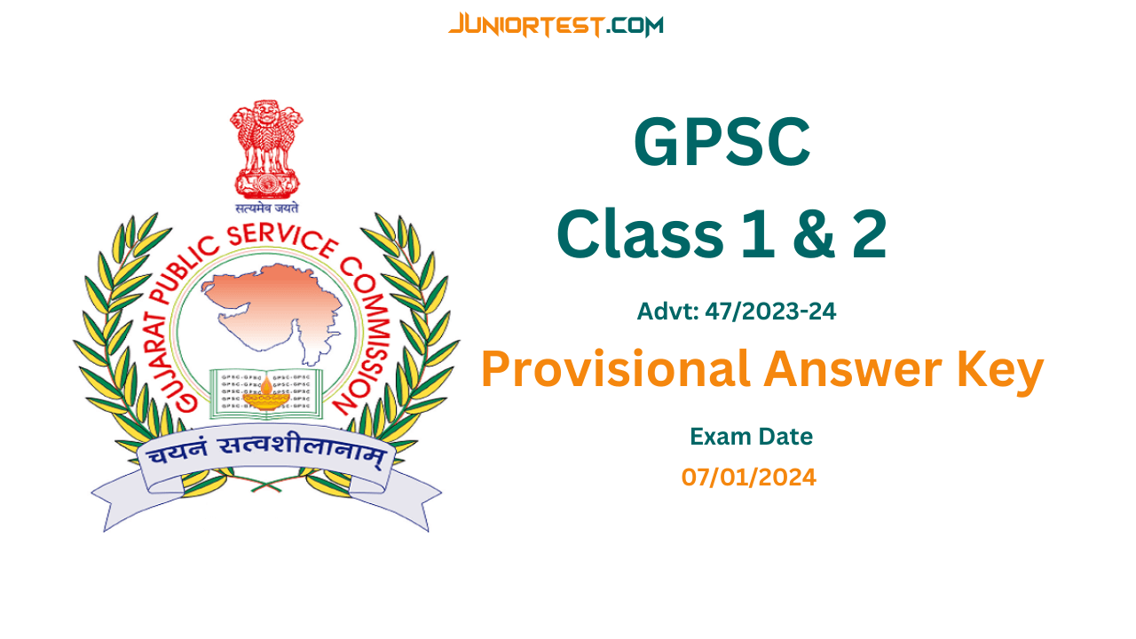 GPSC Class- 1, 2 Provisional answer key
